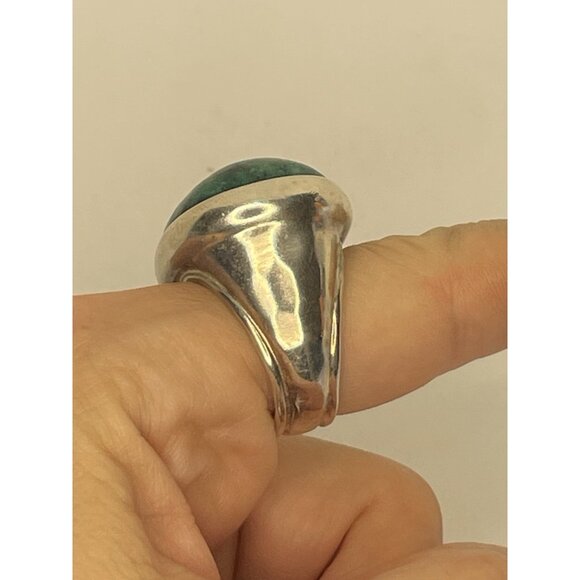 Silpada 925 Ring Signed Silver Quartz Vitality Size 8.5 Style R2941 Green Blue - Picture 6 of 10